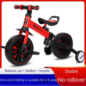 Velotrol For Children's 3-in-1 Balanced Baby Tricycle For Children From 1 To 6 Years Roller Coaster Bicycle Folding Balance Bike