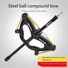 Load image into Gallery viewer, 60LBS Slingshot Laser All-metal Powershot Hunting Steel Ball Slingshot Composite Bow Steel Mini Infrared Compound Bow Set
