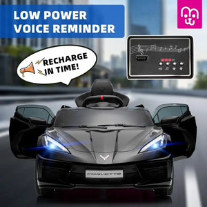 Electric Car for Kids 12V Licensed Chevrolet C8 Ride On Car Remote Control