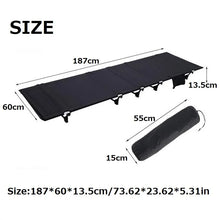 Load image into Gallery viewer, Single Camping Bed Outdoor Portable Camping Cot Aluminum Alloy Ultralight Tent Bed Hiking Backpacking Bed Marching Simple Bed

