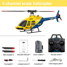 Load image into Gallery viewer, RC ERA A60 4CH Helicopter 1/42 Scale BELL-206 Optical Flow Positioning 10min Fly Time 2.4G 120M 6-Axis Gyroscope Brushless Plane
