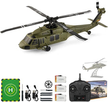 Load image into Gallery viewer, WLtoys K170 Brushless 4-CH RC Helicopter,Full-Scale UH60L Black Hawk,6-Axis Gyroscope, One Key Take-Off/Landing with 3 Batteries
