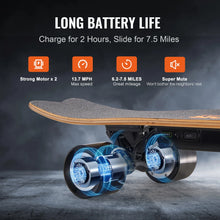 Load image into Gallery viewer, VEVOR Electric Skateboard with Remote 13.7 Mph Top Speed &amp; 7.5 Miles Max Range Skateboard Longboard, Easy Carry Handle Design
