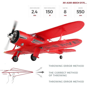 WLtoys XK A300 RC Plane Beech-D17S Double Wings