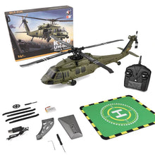 Load image into Gallery viewer, Wltoys K170 RC Helicopter UH-60L 4 Channel Remote Control brushless Helicopters with Gyro and LED Light US Force Airplane
