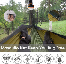 Load image into Gallery viewer, Anti Outdoor Camping Hammock With Mosquito Net And Rain Tent Equipment Supplies Shelters Camp Bed Survival Portable Hammock
