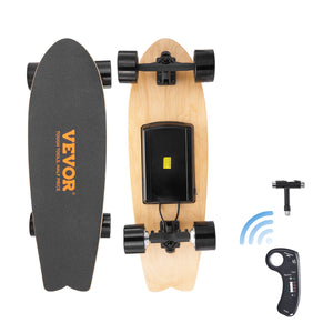 VEVOR Electric Skateboard with Remote 13.7/25 Mph Top Speed  Electric Longboard 3 Speeds Easy Carry for Adults Teens Beginners