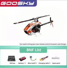 Load image into Gallery viewer, Goosky New S1 BNF 6CH 3D Stunt Double Brushless Motor Direct Drive Motor Flybarless Direct-drive RC Helicopter Adult Toys Gifts

