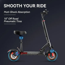 Load image into Gallery viewer, Electric Scooter for Adults, Electric Scooter with Seat, 10" Pneumatic Tires, 28 Mph Max Speed &amp; 31 Miles Max Range
