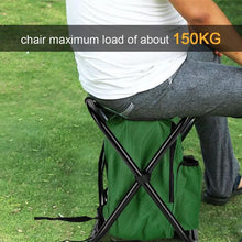 Load image into Gallery viewer, 2 In 1 Folding Fishing Chair Bag Fishing Backpack Chair Stool Convenient Wear-resistantv For Outdoor Hunting Climbing Equipment
