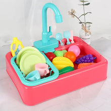 Load image into Gallery viewer, Kids Kitchen Toys Pretend Simulation Electric Dishwasher
