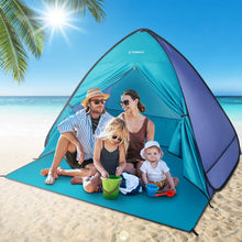 Load image into Gallery viewer, TOMSHOO Pop Up Tent 3-4 Person Outdoor Camping Beach Tent Travel Lightweight Outdoor Beach Shade Sun Shelter Tent Canopy Cabana
