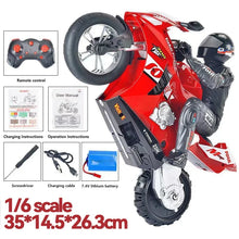 Load image into Gallery viewer, New 1:6 2.4G High Speed RC Motorcycles Toys Self-balancing standing stunt fancy electric racing drift remote control Motorcycle
