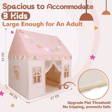 Load image into Gallery viewer, Playhouse with 4 Windows, Indoor &amp; Outdoor Play Tent for Girls, Pink
