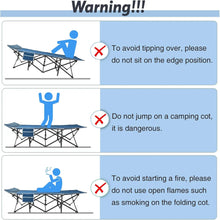 Load image into Gallery viewer, XXL Folding Camping Cot for Adults,79&quot; L x 32&quot; W x 19&quot; H Camp Cot, Oversized Sleeping Cot with Mattress, Carry Bag, Stra
