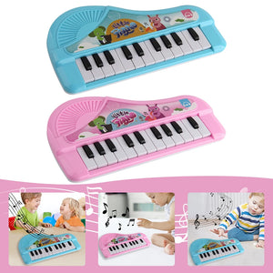 Mini Piano Toy Birthday Gift Musical Piano Toy Teaching Musical Instrument Multi-function Keyboard with 13 Keys for Girl Boy