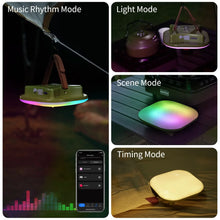 Load image into Gallery viewer, MOSLIGHTING Tuya RGB Camping Lantern Portable Flashlight Rechargeable Outdoor Lamp Party Bluetooth Music Sync Atmosphere Light
