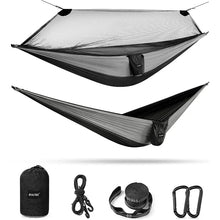 Load image into Gallery viewer, Large Camping Hammock with Mosquito Net 2 Person Pop-up Parachute Lightweight Hanging Hammocks Tree Straps Swing Hammock Bed
