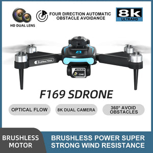 F169 8K Rc Drone 4K Professional with HD Camera  WIFI