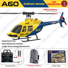 Load image into Gallery viewer, A60 RC Helicopter 2.4G 6-Aixs Gyroscope 4CH Altitude Hold Optical Flow Remote Control Helicopter Toys For Kid Adult
