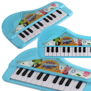 Mini Piano Toy Birthday Gift Musical Piano Toy Teaching Musical Instrument Multi-function Keyboard with 13 Keys for Girl Boy