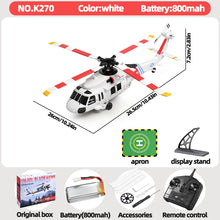 Load image into Gallery viewer, Wltoys K270 Black Hawk UH-60L Brushless Motor 4-CH RC Helicopter 2.4G 6-Axis Gyro Optical Flow Altitude Hold Gift for Boy Adult
