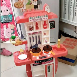 95cm Large Kids Play House Kitchen Set Spray Kitchen Girl Baby