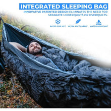 Load image into Gallery viewer, Outdoor hammock, down with integrated sleeping bag, suitable for outdoor camping, hiking, outdoor garden, hammock
