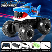 Load image into Gallery viewer, Rc Shark Car Amphibious 2 In1 Electric Water Gun Truck 10M Long Range 2.4G Remote Control Offroad Buggy Vehicles Racing Cars Toy
