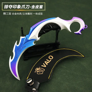 Claw Blade with Leather Sheath Full Metal Replica Miniature Fantasy Figurine