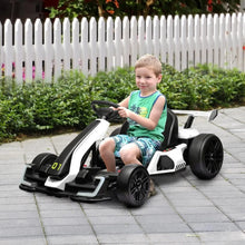 Load image into Gallery viewer, Electric Go Kart with Adjustable Seat, 24V 7.5 Drifting Car Battery Powered Ride on Toy Outdoor with Slow Start, Button Start
