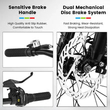 Load image into Gallery viewer, Bike 20 Inch Wheels for Kids, 4" Wide Fat Tire Snow Mountain Bike Steel Frame, 7 Speed Teenager Children Kids' Bicycles
