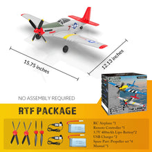 Load image into Gallery viewer, Volantex RC Plane, 4-CH P-51D Mustang RC Airplane,3 Flight Modes,One-Key Aerobatic, RTF Ideal Park Flyer, Suitable for Gifts

