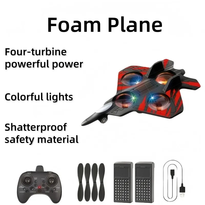 Glider Flying Helicopter RC Hobby Jet Plane 2.4G Stunt Remote Control ...