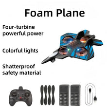 Load image into Gallery viewer, Glider Flying Helicopter RC Hobby Jet Plane 2.4G Stunt Remote Control Foam Fighter Airplane Toy With Light
