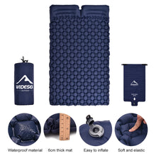Load image into Gallery viewer, Widesea Camping Double Air Mattress Outdoor Sleeping Pad Bed Ultralight Folding Travel Inflatable Mat Cushion Moistureproof
