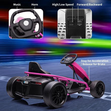 Load image into Gallery viewer, 24V Go Kart, 300W*2 Extra Powerful Motors, 9Ah Large Battery 8MPH High Speed Drifting with Music, Horn,Max Load 175lbs Outdoor
