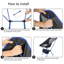 Load image into Gallery viewer, Outdoor Travel Ultralight Folding Chair Superhard High Load Outdoor Camping Chair Portable Beach Hiking Picnic Seat Fishing Tool
