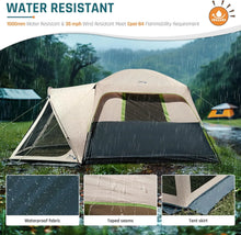 Load image into Gallery viewer, 6 Person Camping Tent with Screen Porch, Family Tents for Camping  Easy Setup  and Backyard Camping Tent
