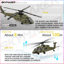 Load image into Gallery viewer, WLtoys RC Helicopters Brushless Motor k170 UH-60L 2.4Ghz 4CH 6-Aixs Gyroscope Single Blade Propellor Gyro Rc Toys for Children
