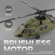 Load image into Gallery viewer, WLtoys K170 RC Helicopter with Gyro UH-60L 4CH Remote Control brushless Helicopters with LED Light Airplane Toys for Kids
