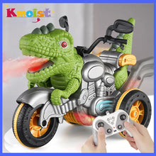 Load image into Gallery viewer, Remote Control Dinosaur Motorcycle Model Stunt RC Car Electric Spray Sound and Light Children Dinosaur Toys for Boys Kids Gifts
