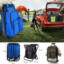 Load image into Gallery viewer, 2 in 1 Folding Fishing Chair Bag Fishing Backpack Chairs Stool Convenient Wear-resistantv for Outdoor Hunting Climbing Equipment
