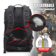 Load image into Gallery viewer, QT&amp;QY 50L Man Tactical Backpacks Outdoor Traveling Bags Outdoor 3P School Pack EDC Molle Pack For Trekking Hunting Bag
