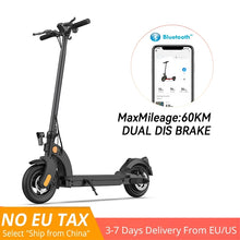 Load image into Gallery viewer, 10 Inch Electric Scooter 500W Fold E Scooter 48V 12.5A Adult Scooter Black  56-60km Endurance Band Bluetooth Waterproof
