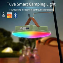 Load image into Gallery viewer, MOSLIGHTING Tuya RGB Camping Lantern Portable Flashlight Rechargeable Outdoor Lamp Party Bluetooth Music Sync Atmosphere Light
