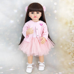 Girl Doll Full Soft Silicone Body Princess Toddler Bebe Birthday Gift