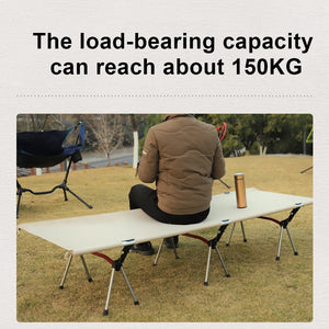 Foldable Camping Cot Portable Folding Lunch Break Bed Comfortable Sleeping Cots Ultralight Outdoor Bed for Adults Kids Travel RV