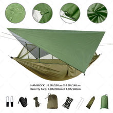 Load image into Gallery viewer, Anti Outdoor Camping Hammock With Mosquito Net And Rain Tent Equipment Supplies Shelters Camp Bed Survival Portable Hammock
