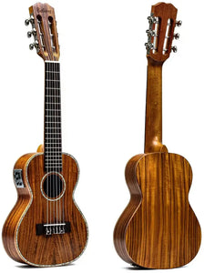 Batking Guitalele,28 inch Acoustic 6 Strings Electric Guitar Ukulele  Mini Travel Guitarlele KOA Wood Ukelele with Gig bag